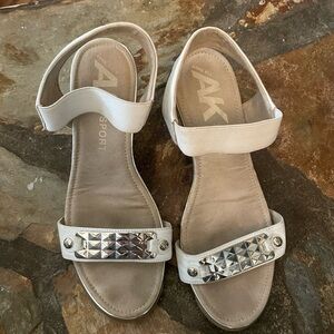 Women's White Sandals Anne Klein. Size 8